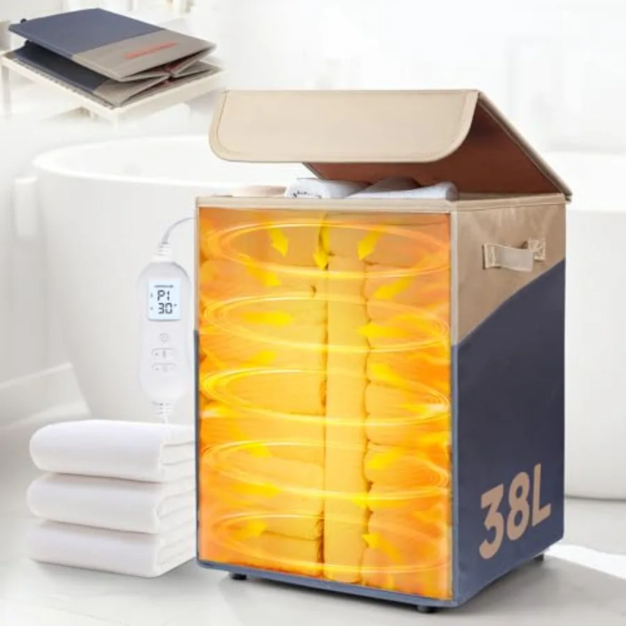 38L Foldable Towel Warmer Bucket - Large Capacity for Bathroom Spa Oversized Towels and Blankets 4 Heating Modes Auto Shut-Off
38L Foldable Towel Warmer Bucket - Large Capacity for Bathroom Spa Oversized Towels and Blankets 4 Heating Modes Auto Shut-Off