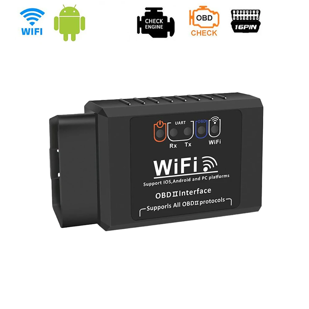 ELM327 WiFi OBD2 Code Reader Scanner V1.5 Car Diagnostic Tools Car Fault Detector For Android/IOS/PC 16PIN Interface Connector
ELM327 WiFi OBD2 Code Reader Scanner V1.5 Car Diagnostic Tools Car Fault Detector For Android/IOS/PC 16PIN Interface Connector