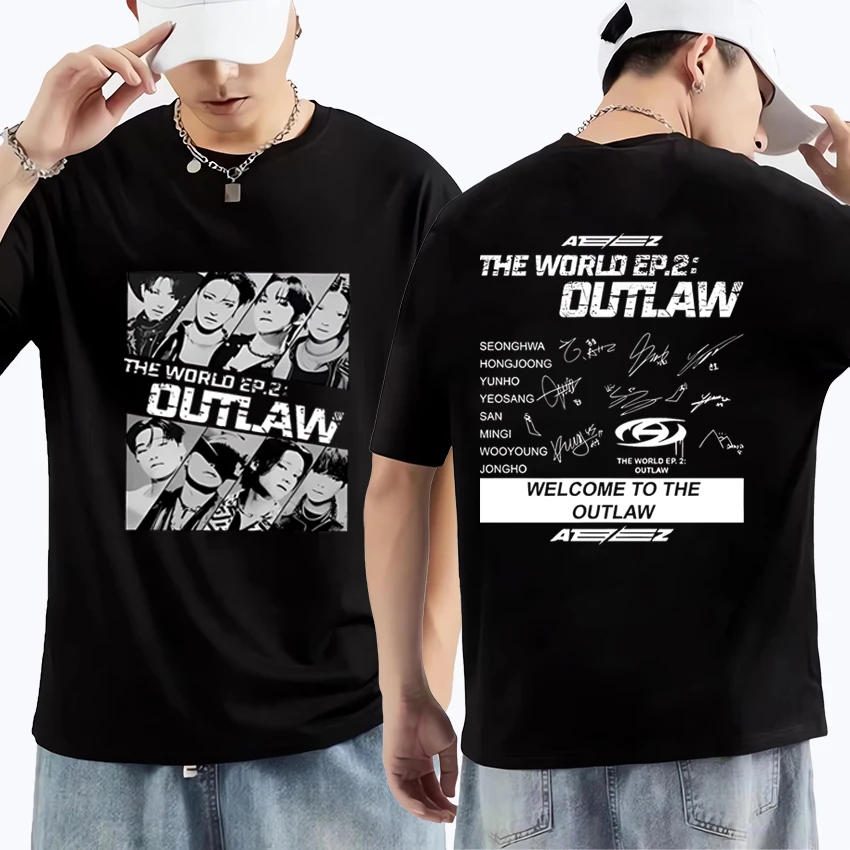 ATEEZ THE WORLD EP.2 : OUTLAW vintage T shirt Men Women Hip Hop streetwear Oversized Tee 100% Cotton short sleeve Unisex t-shirt
ATEEZ THE WORLD EP.2 : OUTLAW vintage T shirt Men Women Hip Hop streetwear Oversized Tee 100% Cotton short sleeve Unisex t-shirt