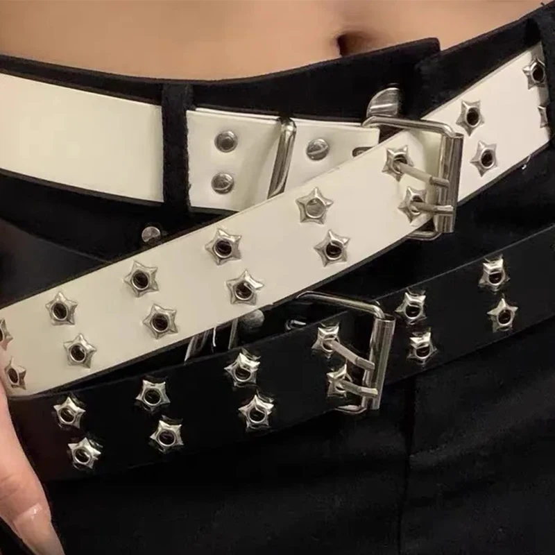 Fashion Belt for Men Women Punk Chain Belt Adjustable Hollow Star Double Breasted Buckle Metal Buckle Leather Jeans Waistband
Fashion Belt for Men Women Punk Chain Belt Adjustable Hollow Star Double Breasted Buckle Metal Buckle Leather Jeans Waistband