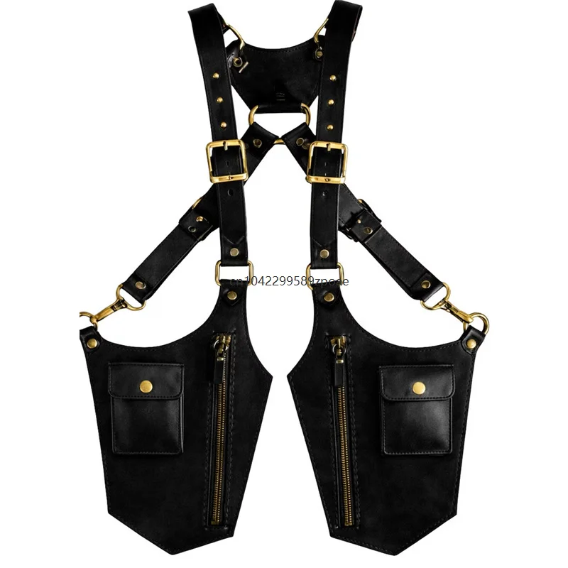 Adjustable Strap Double Shoulder Bag Steampunk Underarm Straps Wallet Pocket Gothic Phone Outdoor Leather Armpit Chest Pouch
Adjustable Strap Double Shoulder Bag Steampunk Underarm Straps Wallet Pocket Gothic Phone Outdoor Leather Armpit Chest Pouch