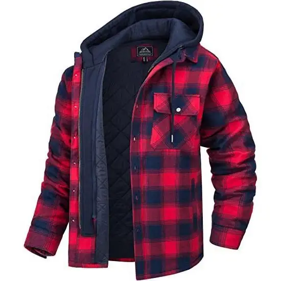 Men's Thi Cotton Jaet with Plaid Long Sved Hooded Casual Loose Fit Coat Children's Winter Warm Flannel Outerwear
Men's Thi Cotton Jaet with Plaid Long Sved Hooded Casual Loose Fit Coat Children's Winter Warm Flannel Outerwear