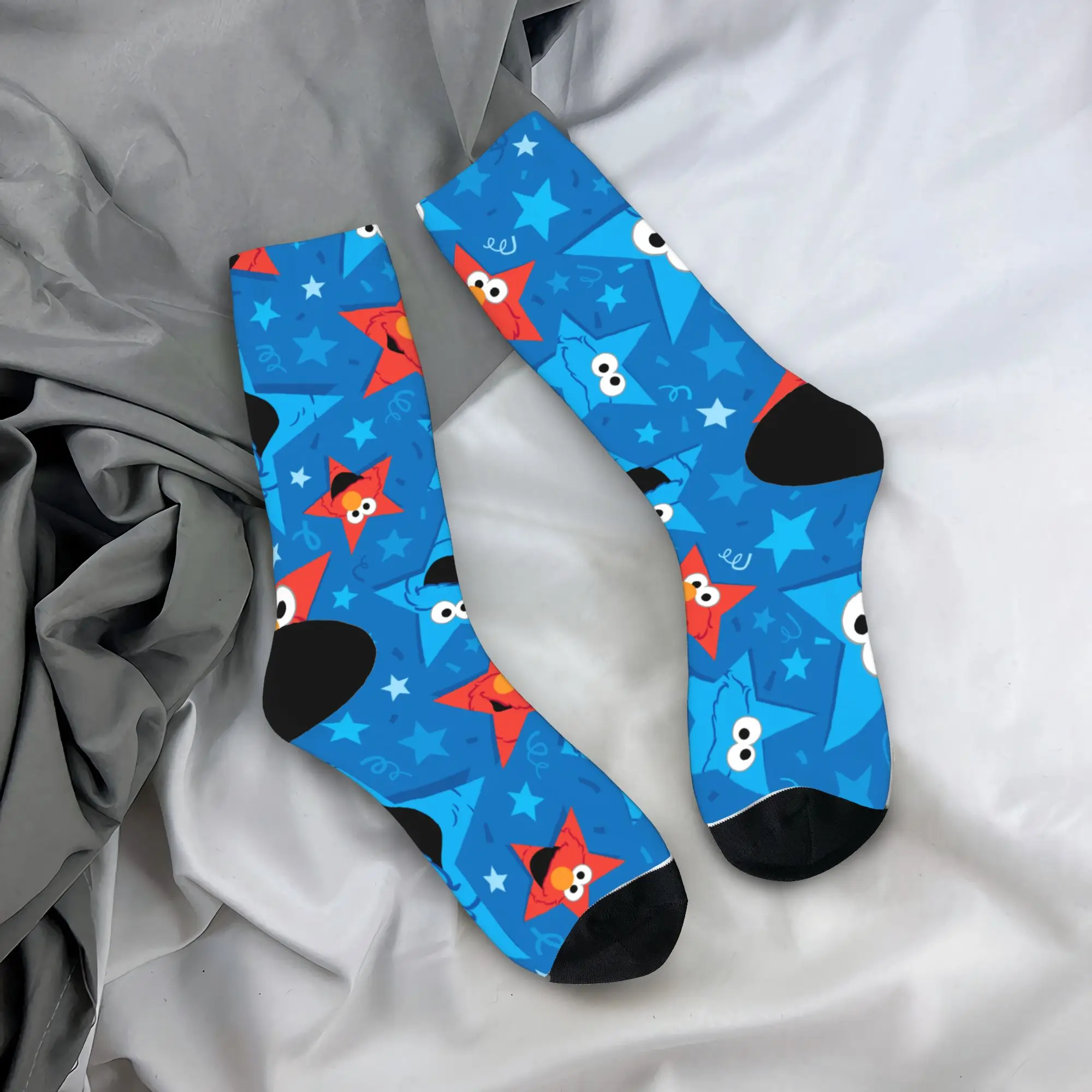 Retro Patriotic Elmos and Cookies Monsters Football Socks Cartoon Polyester Crew Socks for Women Men Breathable
Retro Patriotic Elmos and Cookies Monsters Football Socks Cartoon Polyester Crew Socks for Women Men Breathable