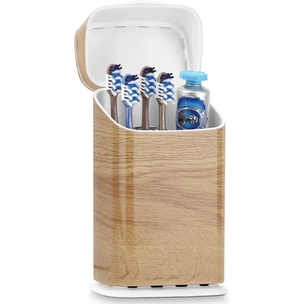 Toothbrush Holders with Cover - 5 Slots Toothbrush and Toothpaste Holde Kids Tooth Brush Holder for Bathroom, Detachable
Toothbrush Holders with Cover - 5 Slots Toothbrush and Toothpaste Holde Kids Tooth Brush Holder for Bathroom, Detachable