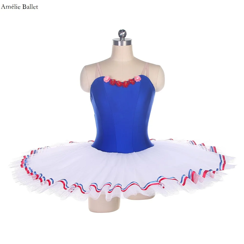 BLL487 Royal Blue Spandex Bodice with White Pancake Tutu Skirt Pre-professional Ballet Tutu Adult/Girls Ballerina Dance Costumes
BLL487 Royal Blue Spandex Bodice with White Pancake Tutu Skirt Pre-professional Ballet Tutu Adult/Girls Ballerina Dance Costumes