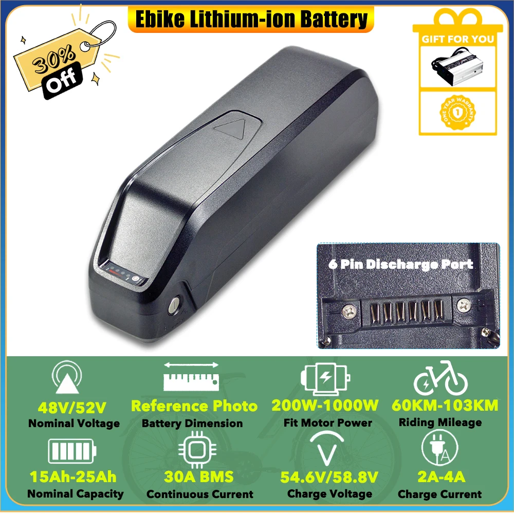 Removable Down Tube Lithium-ion Battery Pack 48V 15Ah 25Ah 52V 20Ah for Hillmiles MILEZOOM1 750W Electric Bicycle
Removable Down Tube Lithium-ion Battery Pack 48V 15Ah 25Ah 52V 20Ah for Hillmiles MILEZOOM1 750W Electric Bicycle