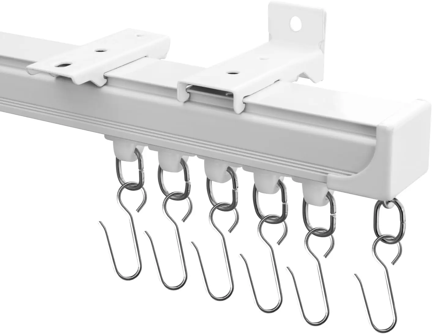 Ceiling Mount Curtain Track with Rolling Hooks, 3-6ft White for Room Privacy and Space Saving
Ceiling Mount Curtain Track with Rolling Hooks, 3-6ft White for Room Privacy and Space Saving