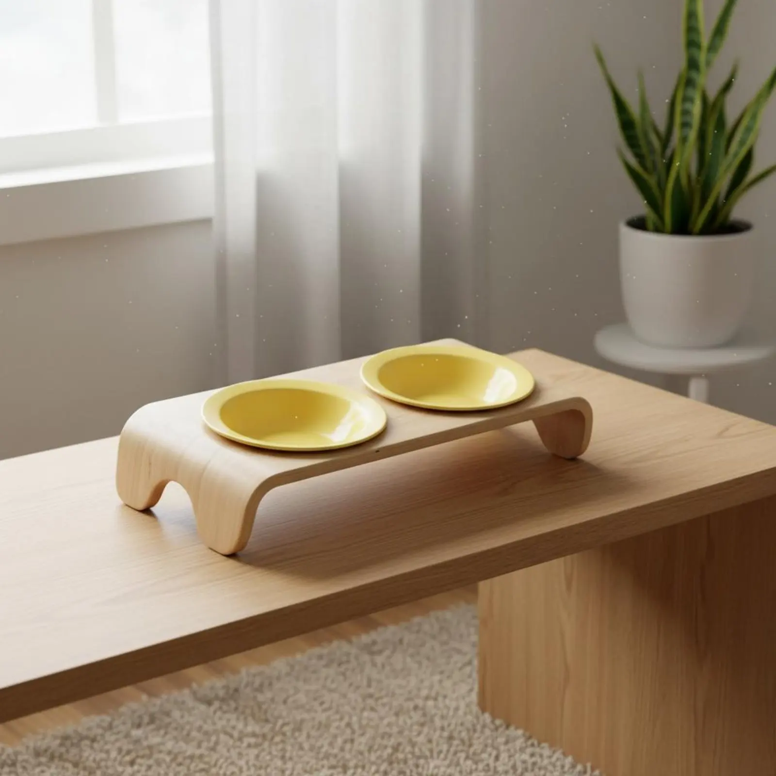 Raised Double Pet Bowl Curved Wood Wooden Pet Bowl Stand 150 Ml Capacity Easy to Clean
Raised Double Pet Bowl Curved Wood Wooden Pet Bowl Stand 150 Ml Capacity Easy to Clean