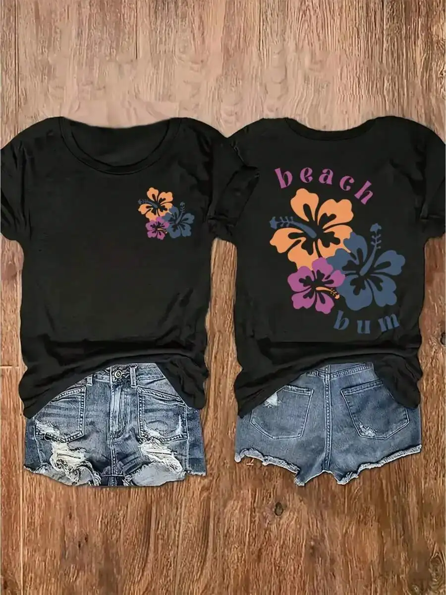 Womens Geometric Pattern Cotton Tee - Casual Short Sleeve Round Neck T-Shirt For Summer
Womens Geometric Pattern Cotton Tee - Casual Short Sleeve Round Neck T-Shirt For Summer