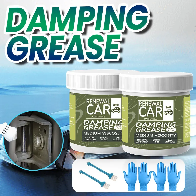 2Pcs Damping Grease+2 Brushes+2 Gloves -Car Hinge/Track Lubricant, Anti-Rust, Noise Reduction, Smooth Operation, Wear Protection
2Pcs Damping Grease+2 Brushes+2 Gloves -Car Hinge/Track Lubricant, Anti-Rust, Noise Reduction, Smooth Operation, Wear Protection