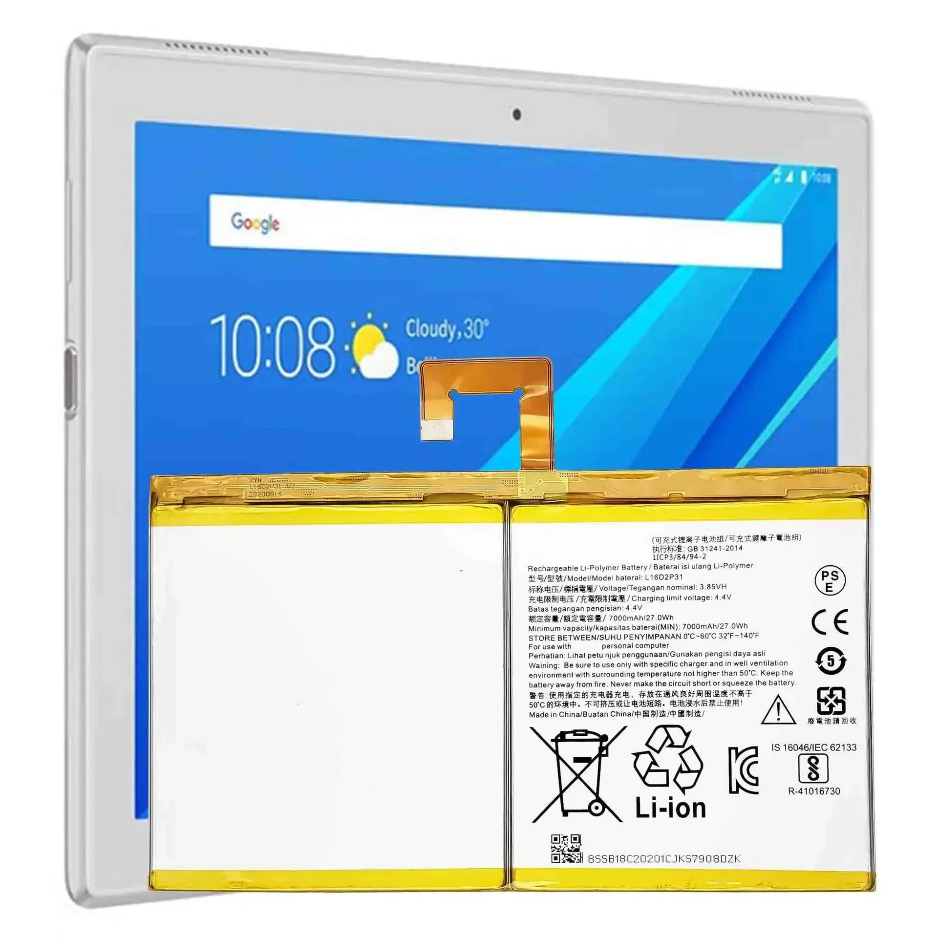 New 7000mAh Battery L16D2P31 For LENOVO TAB 4 10 TB-X304L X304F High Quality Replacement Batteria
New 7000mAh Battery L16D2P31 For LENOVO TAB 4 10 TB-X304L X304F High Quality Replacement Batteria
