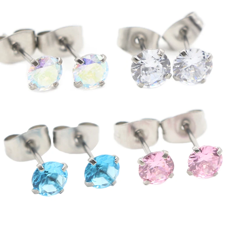 100pcs Crystal Zircon Ear Stud Pin Clear AB Pink Aqua Surgical Steel Earring Girl Women Jewelry Cartilage Helix Piercing
100pcs Crystal Zircon Ear Stud Pin Clear AB Pink Aqua Surgical Steel Earring Girl Women Jewelry Cartilage Helix Piercing