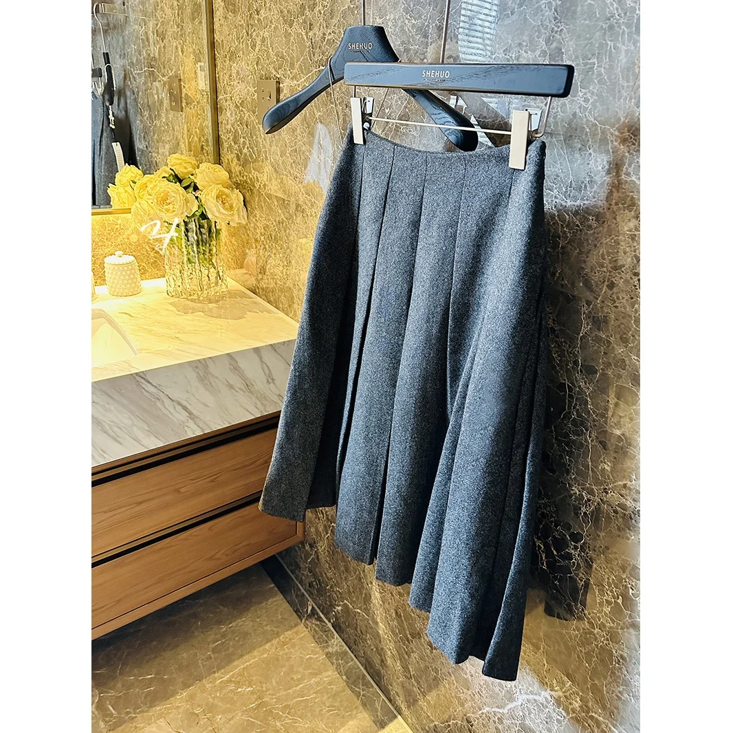 ay Woolen fling Skirt High Waist A-Line Busin Sle Women's Premium Faion Spring Autumn Winter Seasonal Clothing
ay Woolen fling Skirt High Waist A-Line Busin Sle Women's Premium Faion Spring Autumn Winter Seasonal Clothing