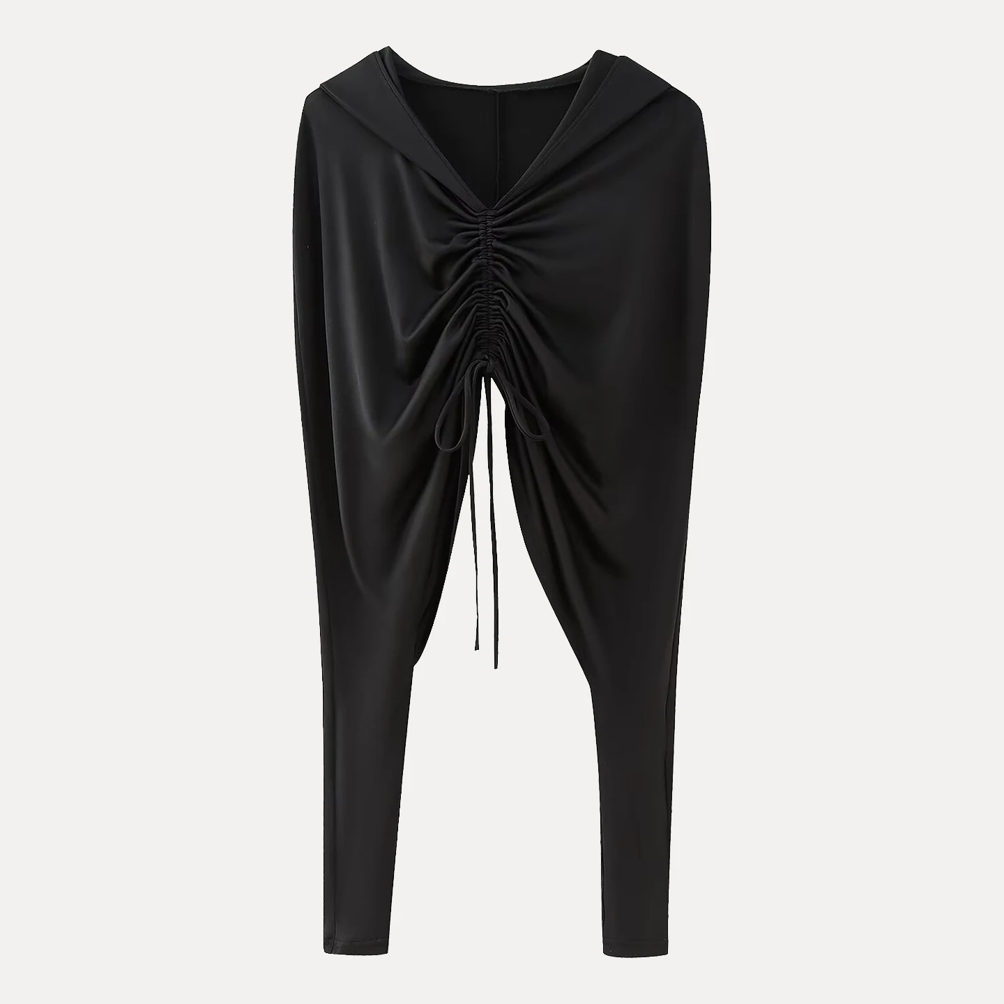Z 2025 Summer New Women's Sle Hooded Pleated Top Personali Loose Fit V-Ne Long Sve Polyester Fiber Casual irt
Z 2025 Summer New Women's Sle Hooded Pleated Top Personali Loose Fit V-Ne Long Sve Polyester Fiber Casual irt