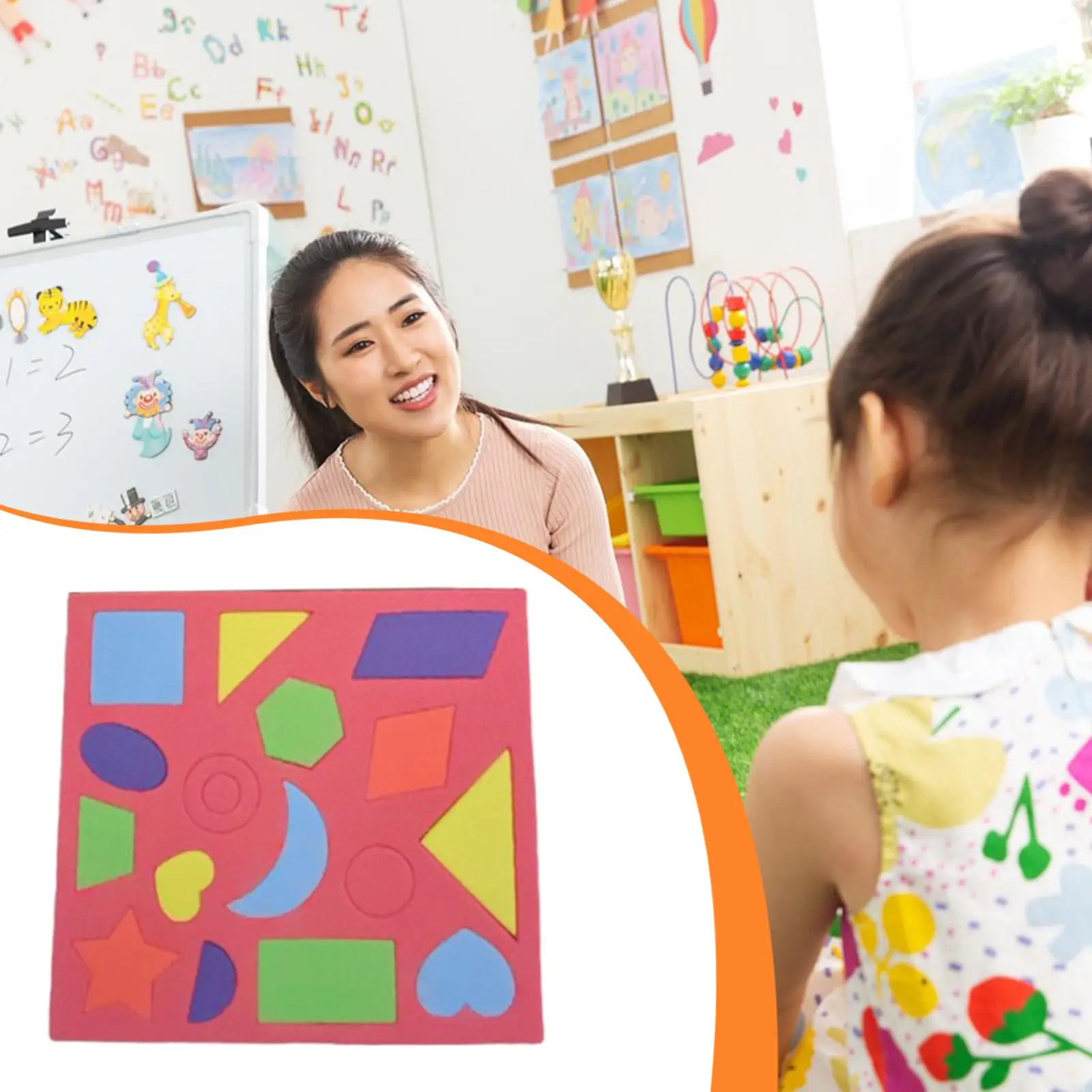 Shape Puzzle EVA Foam Educational Math Toy Kids Geometric Puzzle Board for Toddler Kindergarten Playroom Floor Mat
Shape Puzzle EVA Foam Educational Math Toy Kids Geometric Puzzle Board for Toddler Kindergarten Playroom Floor Mat
