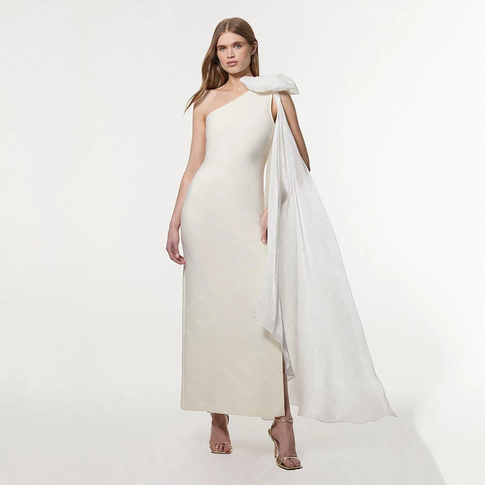 Customized New Vintage Prom Gowns Ivory 2025 Prom Party Dresses Ankle Length One Shoulder Wedding Guest Gowns Sleeveless Bow
Customized New Vintage Prom Gowns Ivory 2025 Prom Party Dresses Ankle Length One Shoulder Wedding Guest Gowns Sleeveless Bow