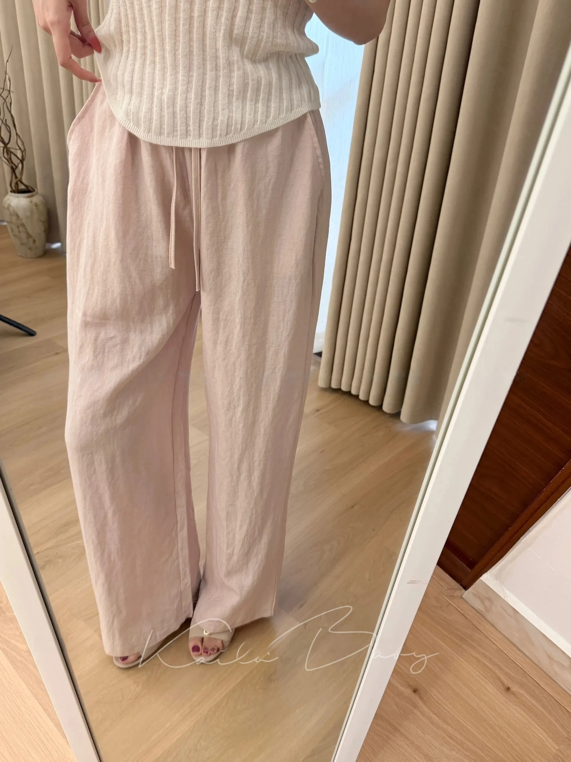 Laid-back Vacation Cotton Linen Cloud Sensation Wide Leg Pants Waist Cinching Slimming Casual Trousers Ladies Summer 2026
Laid-back Vacation Cotton Linen Cloud Sensation Wide Leg Pants Waist Cinching Slimming Casual Trousers Ladies Summer 2026