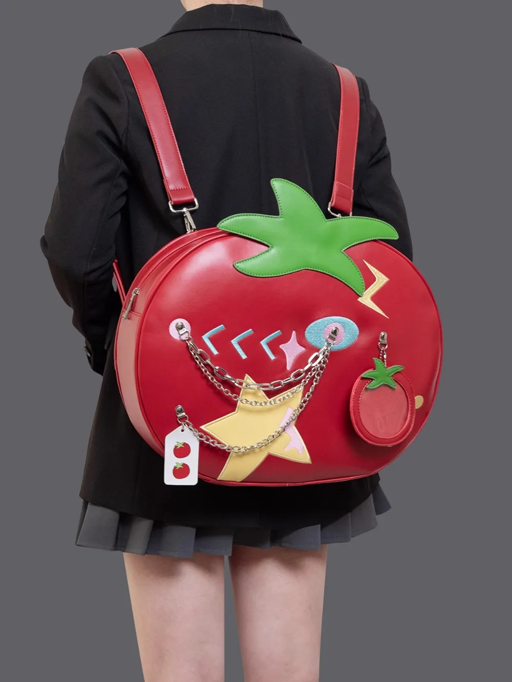 Original Tomatoes Bag Large Capacity Mochila Contrast Cute Backpack Cool Chain Bags for Woman Fashion Designer Sac Femme
Original Tomatoes Bag Large Capacity Mochila Contrast Cute Backpack Cool Chain Bags for Woman Fashion Designer Sac Femme