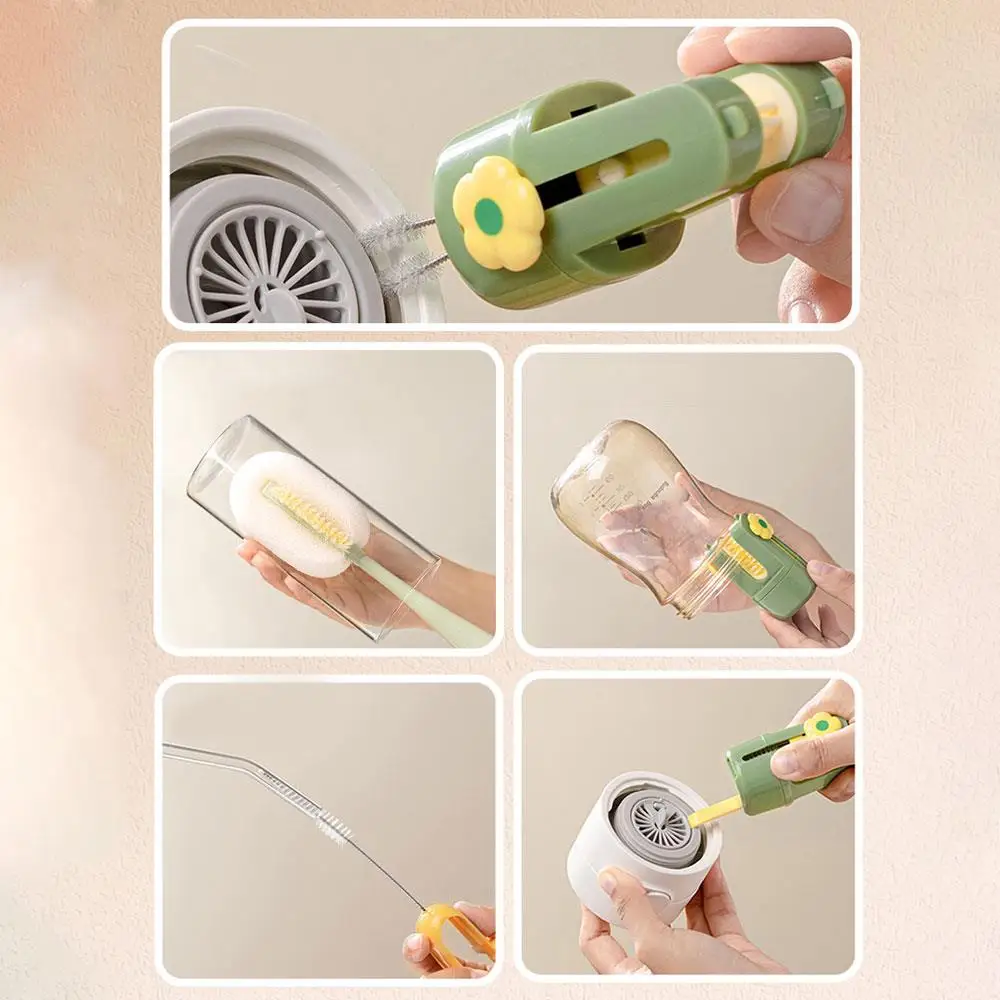 Milk Bottle Cleaning Sponge Brush Washing Tool Cup Cleaning Tool Five-in-One Multifunctional Flower Cup Brush Kitchen Tools
Milk Bottle Cleaning Sponge Brush Washing Tool Cup Cleaning Tool Five-in-One Multifunctional Flower Cup Brush Kitchen Tools