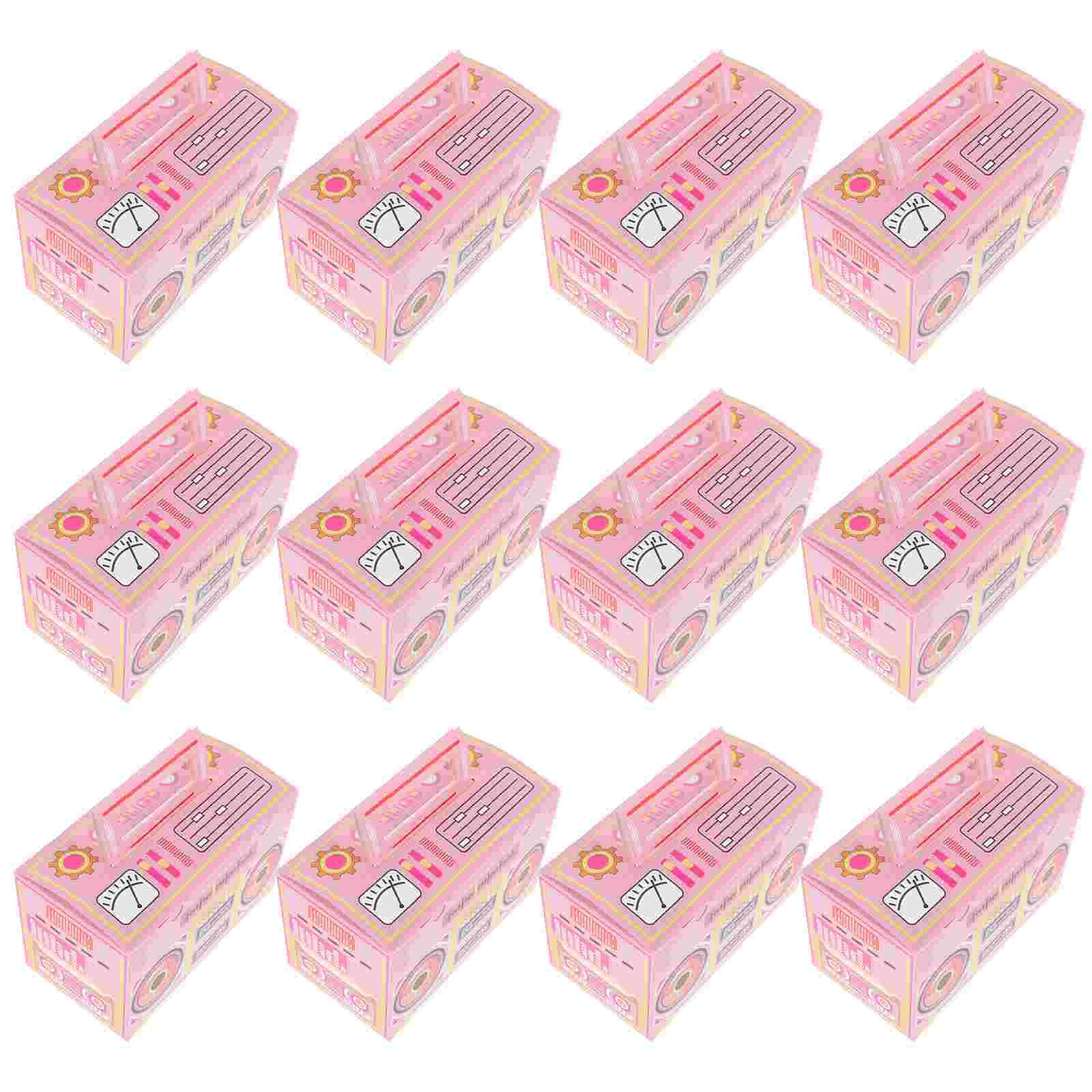 12 PCS Radio Candy Box Boxes Music Party Theme Decorations Cassette Present Wrapping Tape Table Shaped Paper Themed
12 PCS Radio Candy Box Boxes Music Party Theme Decorations Cassette Present Wrapping Tape Table Shaped Paper Themed