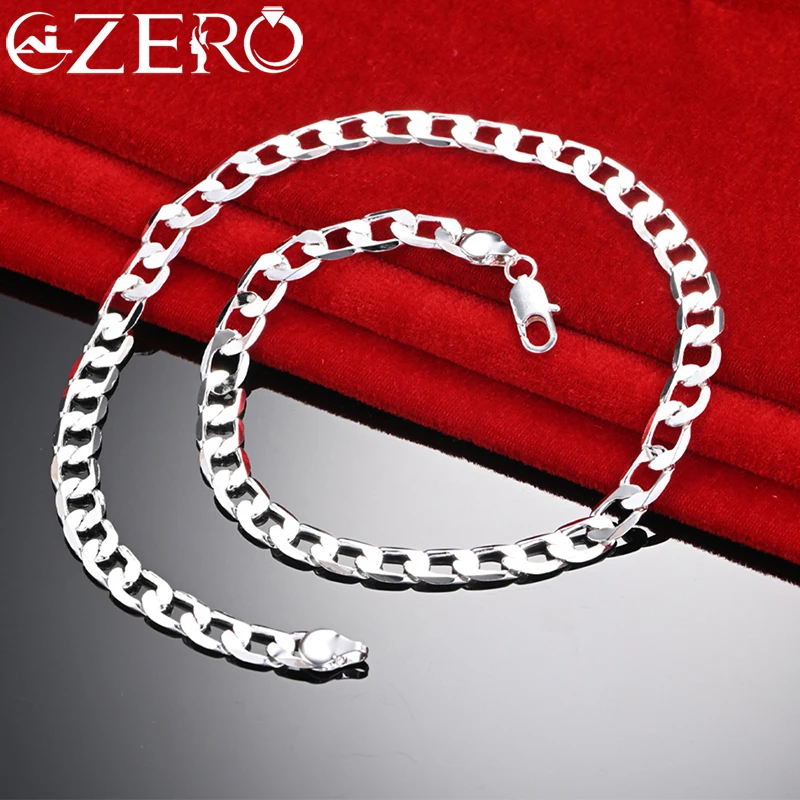 ALIZERO 925 Sterling Silver 8mm Sideways Chain Necklace for Men Women High-Quality Jewelry Fashion Party Charming Accessories
ALIZERO 925 Sterling Silver 8mm Sideways Chain Necklace for Men Women High-Quality Jewelry Fashion Party Charming Accessories