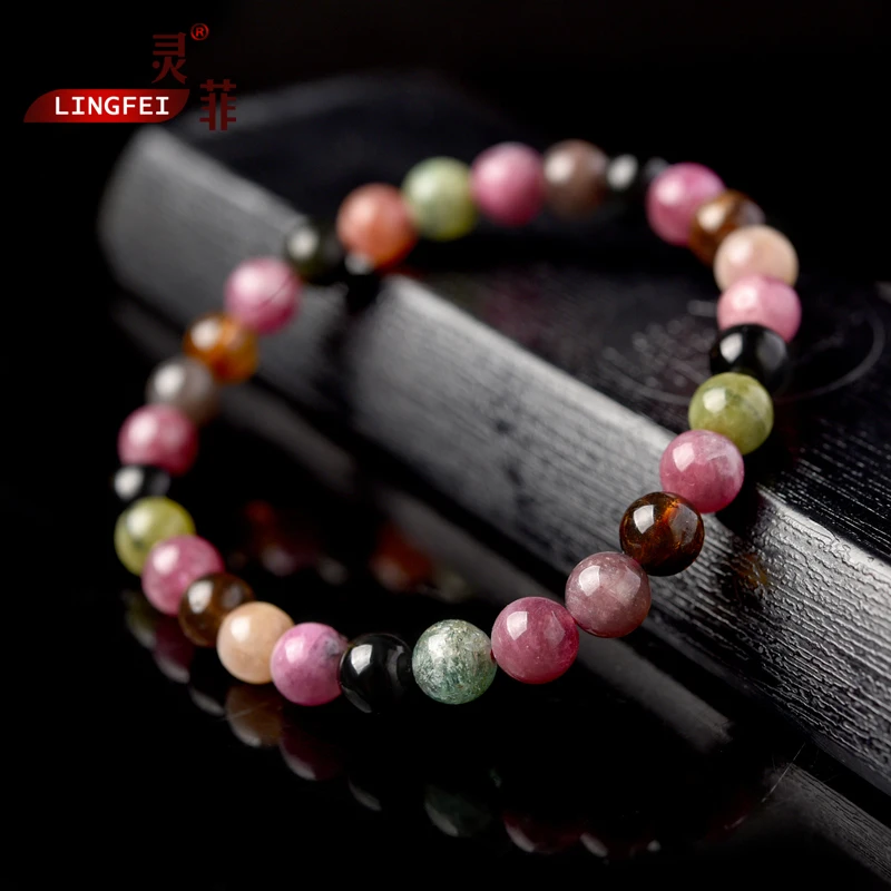UMQ Old Material Tourmaline Bracelet 5-10mm Authentic Rainbow Color Beads Single Circle HandString for Women bracelet for women
UMQ Old Material Tourmaline Bracelet 5-10mm Authentic Rainbow Color Beads Single Circle HandString for Women bracelet for women