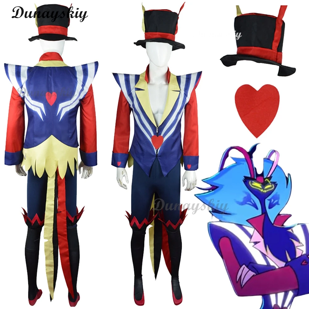 Ozzie Cosplay Costume Cartoon Helluva Cosplay Boss Roleplay Outfits Hat Headgear Men Adult Male Halloween Disguise Party Suit
Ozzie Cosplay Costume Cartoon Helluva Cosplay Boss Roleplay Outfits Hat Headgear Men Adult Male Halloween Disguise Party Suit