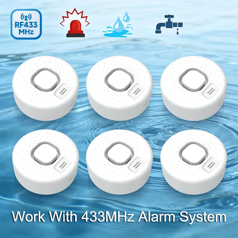 Беспроводной датчик протечки воды 433 МГц, сигнализация о капельном затоплении для кухни, детектор для умного дома и ванной комнаты, совместимый с системой сигнализации RF 433 МГц
Беспроводной датчик протечки воды 433 МГц, сигнализация о капельном затоплении для кухни, детектор для умного дома и ванной комнаты, совместимый с системой сигнализации RF 433 МГц
