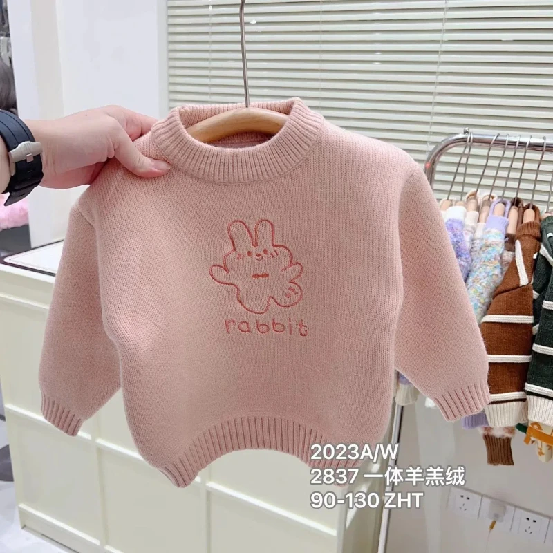 Girls' Sweater Autumn/Winter New Style One Piece Velvet Plus Thick Round Neck Western Style Baby Top Hoodie Knitted Sweater
Girls' Sweater Autumn/Winter New Style One Piece Velvet Plus Thick Round Neck Western Style Baby Top Hoodie Knitted Sweater