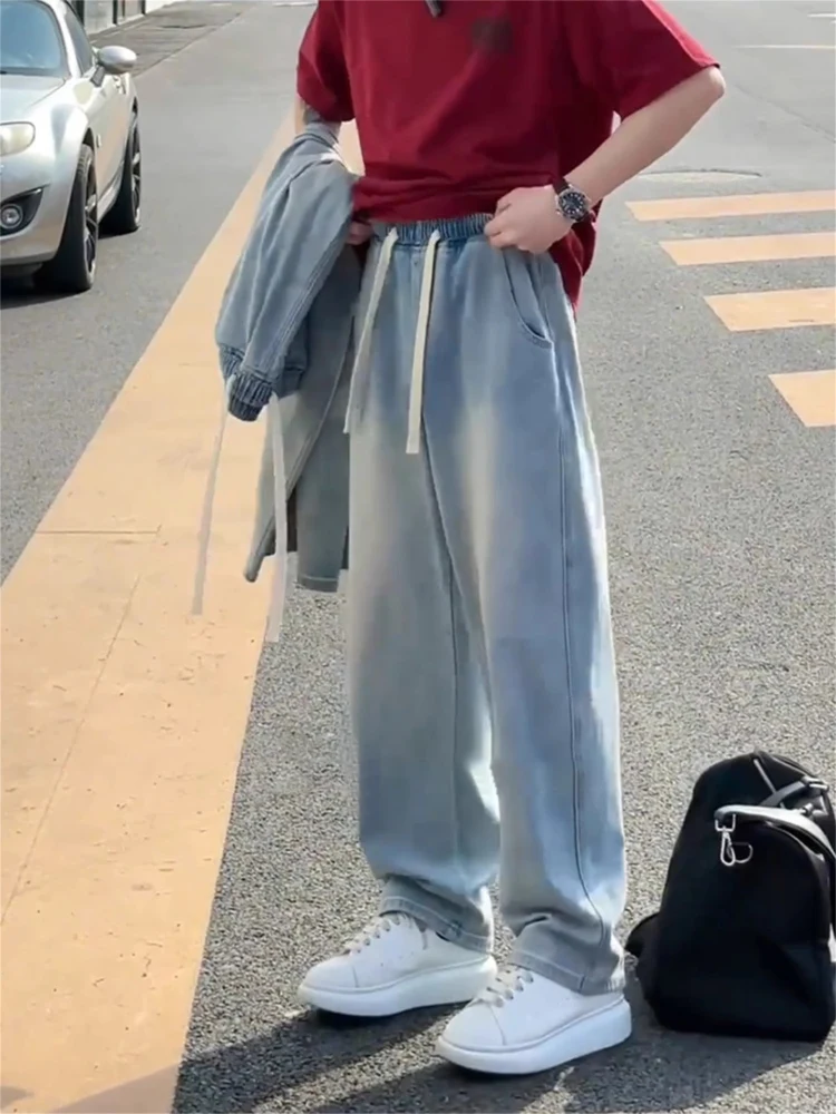 Lysel Silk Soft Jeans Men Summer Thin American High Street Straight Drape Cool Feeling Teenage Pants Wide Leg Pants Loose Fit
Lysel Silk Soft Jeans Men Summer Thin American High Street Straight Drape Cool Feeling Teenage Pants Wide Leg Pants Loose Fit