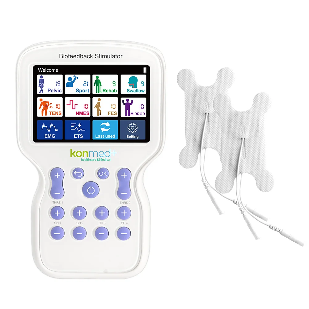 Konmed KM580 Portable 4 Channels Touch Screen TENS Biofeedback Electrode Machine for Dysphagia Swallowing Pain Relief Treatment
Konmed KM580 Portable 4 Channels Touch Screen TENS Biofeedback Electrode Machine for Dysphagia Swallowing Pain Relief Treatment
