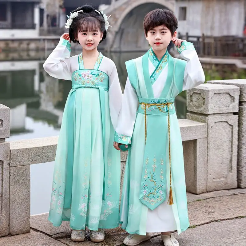 2026 New Spring Autumn Hanfu for Boys & Girls, Elegant Chinese Tang Suit, Traditional Ancient Style Performance Costume
2026 New Spring Autumn Hanfu for Boys & Girls, Elegant Chinese Tang Suit, Traditional Ancient Style Performance Costume