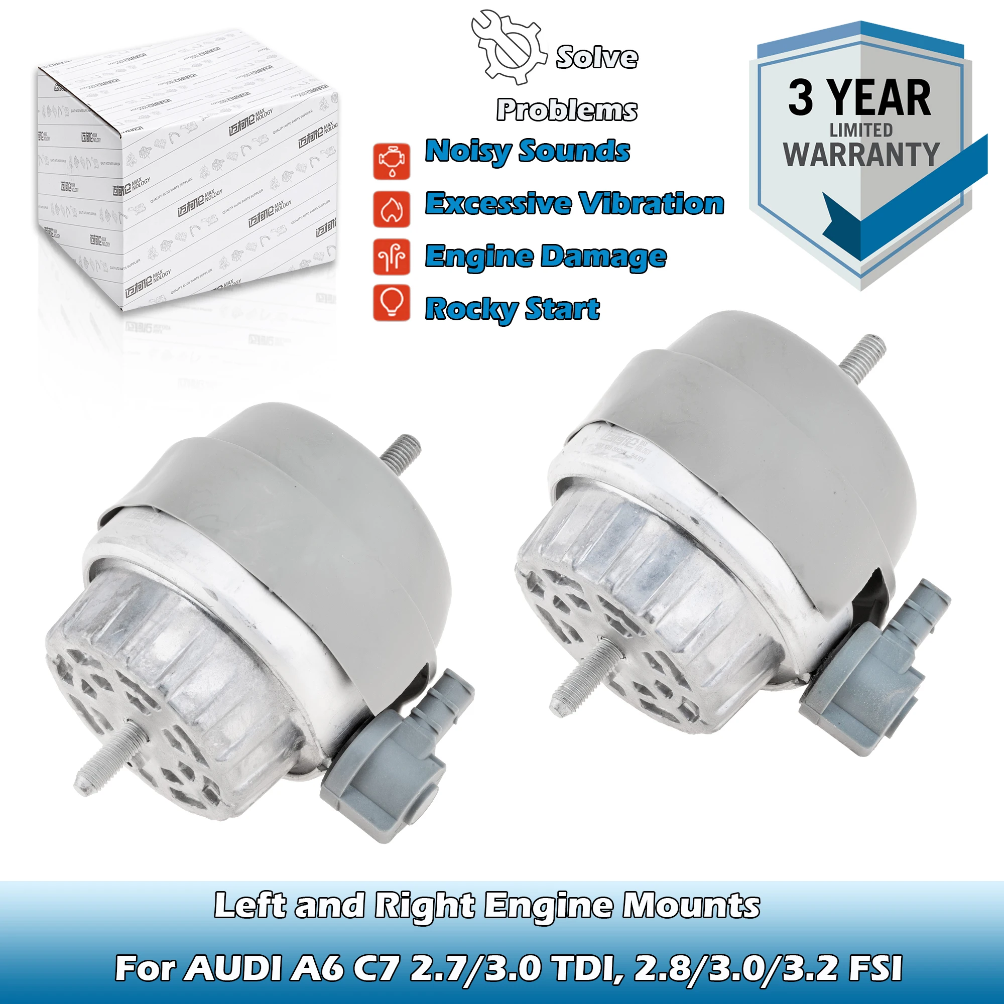 Left and Right Engine Mounts 4F0199379BH,4F0199379D,4F0199382BL,4F0199382D For AUDI A6 C7 2.7/3.0 TDI, 2.8/3.0/3.2 FSI
Left and Right Engine Mounts 4F0199379BH,4F0199379D,4F0199382BL,4F0199382D For AUDI A6 C7 2.7/3.0 TDI, 2.8/3.0/3.2 FSI