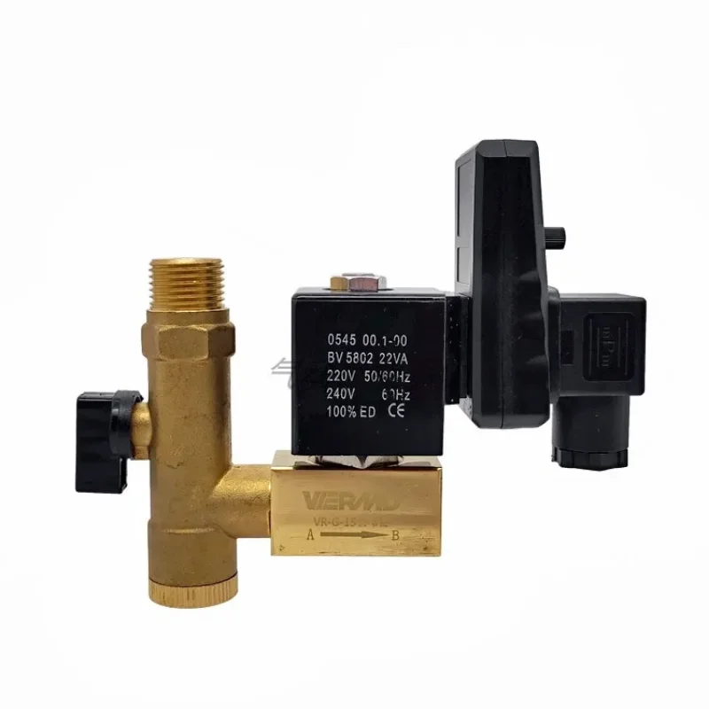 Electronic timed automatic drain valve high-pressure VR-G-15 AC220V 4mpa split type
Electronic timed automatic drain valve high-pressure VR-G-15 AC220V 4mpa split type