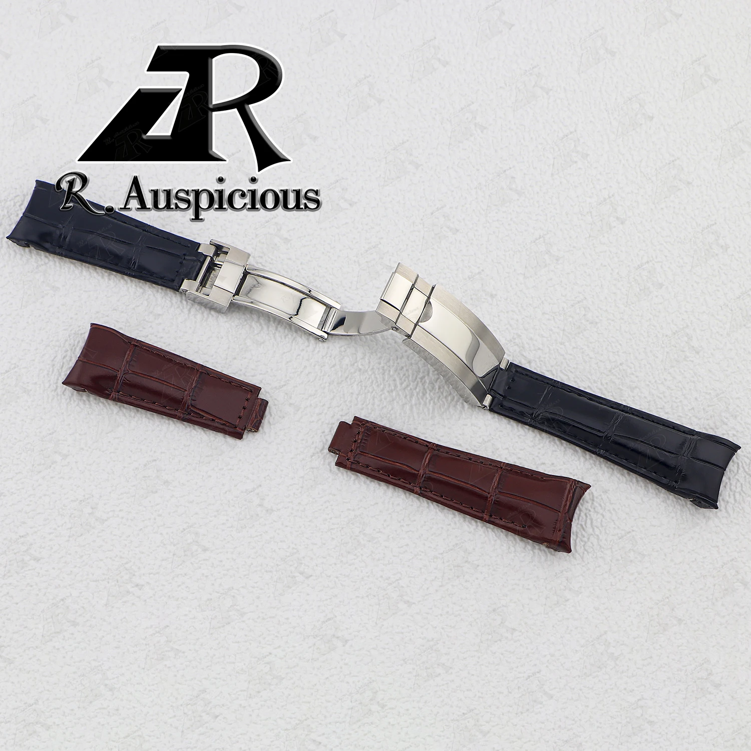 20mm Curved End Crocodile Grain Genuine Leather Watchband Fits for Rolex Submariner GMT DAYTONA Yacht-Master Black Watches Strap
20mm Curved End Crocodile Grain Genuine Leather Watchband Fits for Rolex Submariner GMT DAYTONA Yacht-Master Black Watches Strap