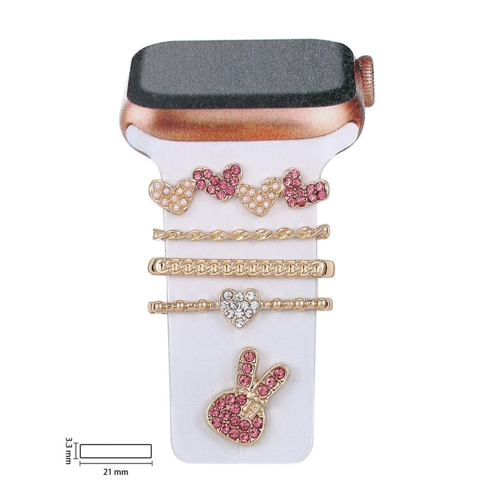 Metal Rhinestone Watchband Ring Ring Loops Cute Watch Strap Ornament Brooch Watch Band Decoration for // Watch
Metal Rhinestone Watchband Ring Ring Loops Cute Watch Strap Ornament Brooch Watch Band Decoration for // Watch