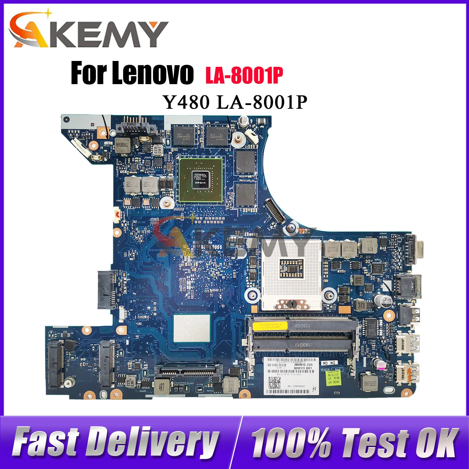 Материнская плата для ноутбука Lenovo Ideapad Y480 LA-8001P с HM76 GT650M 2 ГБ DDR3, 100% протестировано, ОК
Материнская плата для ноутбука Lenovo Ideapad Y480 LA-8001P с HM76 GT650M 2 ГБ DDR3, 100% протестировано, ОК
