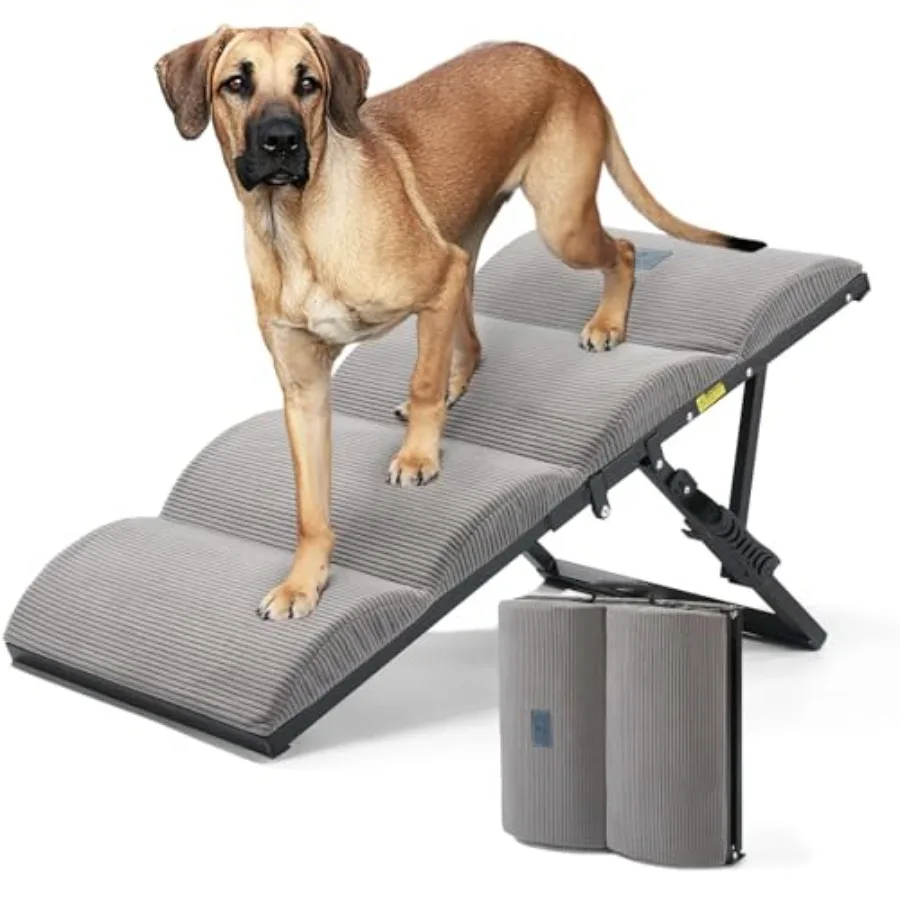 Indoor dog ramp for bed and couch: height adjustable 1220, foldable stairs, 17 extra wide, non-slip pad, supports up to 150 lbs
Indoor dog ramp for bed and couch: height adjustable 1220, foldable stairs, 17 extra wide, non-slip pad, supports up to 150 lbs