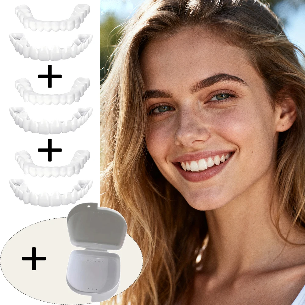 New Natural Look Realistic Teeth Veneers Reusable Instant Smile Whitening Simulation Material Close to Real H2931
New Natural Look Realistic Teeth Veneers Reusable Instant Smile Whitening Simulation Material Close to Real H2931