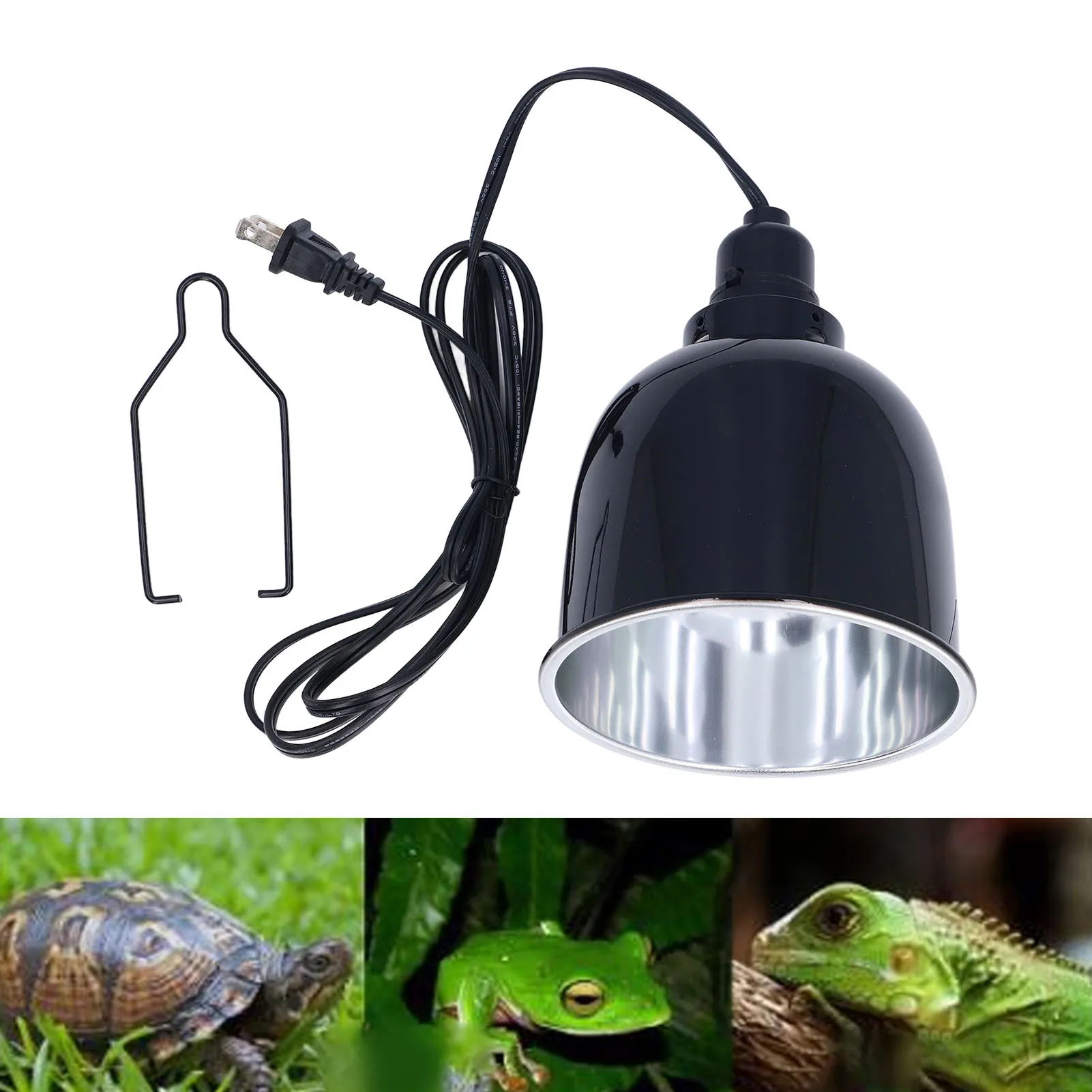 Deep Dome Reptile Lamp, E27 Aluminum Heated Shade,250W Heat Load UVB Bulb, Suitable for Lizards, Turtles Calcium Supplementation
Deep Dome Reptile Lamp, E27 Aluminum Heated Shade,250W Heat Load UVB Bulb, Suitable for Lizards, Turtles Calcium Supplementation
