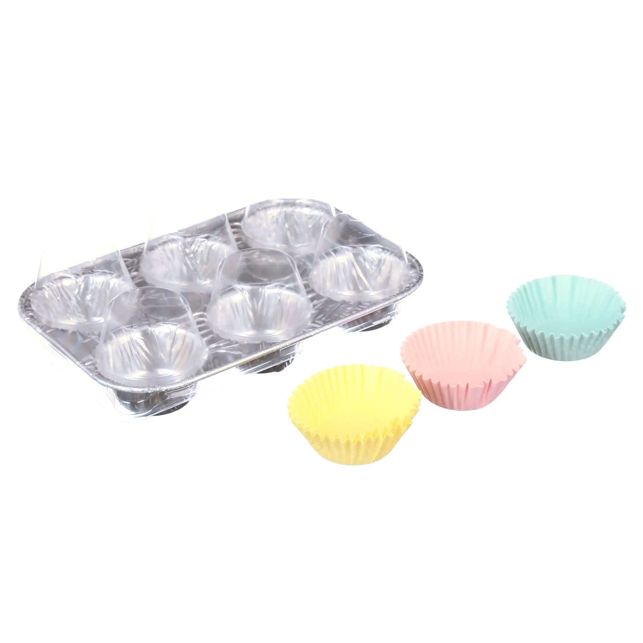 Handi-Foil Aluminum Muffin Pans with Lids and 24 Bake Cups, 9.6 L X 6.3 W X 1.3 D, Disposable
Handi-Foil Aluminum Muffin Pans with Lids and 24 Bake Cups, 9.6 L X 6.3 W X 1.3 D, Disposable