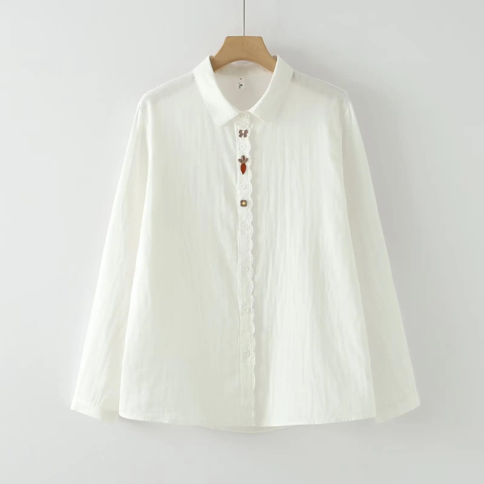 New 2026 Spring Women Cotton Yarn Long Sleeve Shirt, Turn-down Collar Cute Bow, Mori Girl Age Reduction Loose Blouse T63756CC
New 2026 Spring Women Cotton Yarn Long Sleeve Shirt, Turn-down Collar Cute Bow, Mori Girl Age Reduction Loose Blouse T63756CC