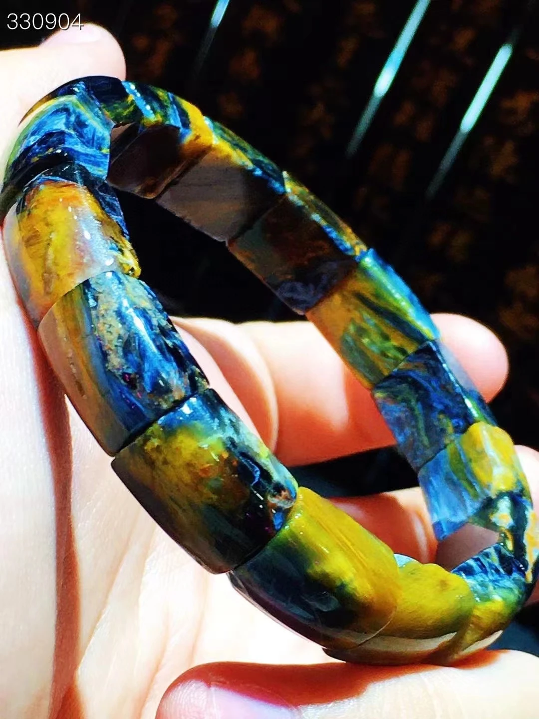 Natural Blue Yellow Pietersite Rectangle Beads Bracelet 10x14x7mm Fire Chatoyant Cat Eye Namibia Certificate AAAAA
Natural Blue Yellow Pietersite Rectangle Beads Bracelet 10x14x7mm Fire Chatoyant Cat Eye Namibia Certificate AAAAA