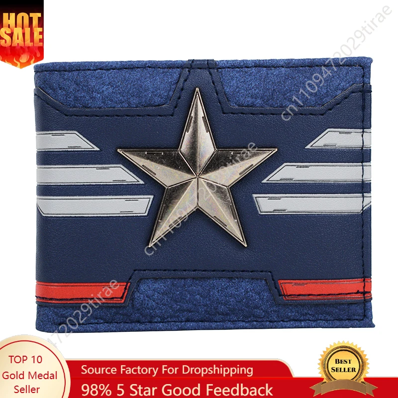 New Design High Quality Hero Captain America Wallet Short Purse with Card Holder Coin Pocket Cosplay Accessories
New Design High Quality Hero Captain America Wallet Short Purse with Card Holder Coin Pocket Cosplay Accessories