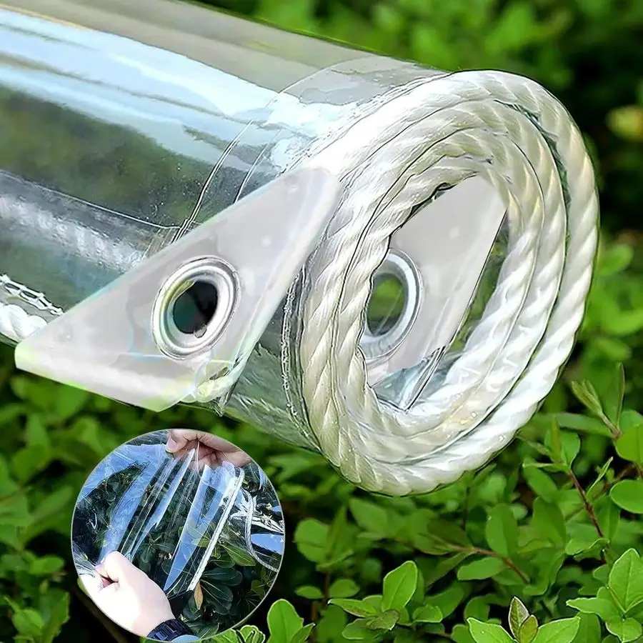 Tarps with Grommets 14 Mil Clear PVC Tarp 400g m2 Thickened Tear Resistant, for Camping, Plants Greenhouse, Cars, Patio 8 X 10
Tarps with Grommets 14 Mil Clear PVC Tarp 400g m2 Thickened Tear Resistant, for Camping, Plants Greenhouse, Cars, Patio 8 X 10
