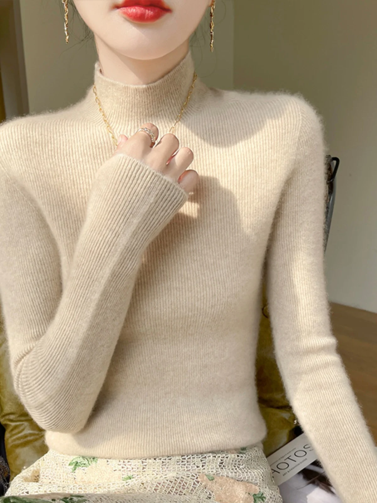 Women's Thiened Long Sve Woolen Base irt f High Collar Knitted Sweater Commute Sle Korean Version Regular Fit
Women's Thiened Long Sve Woolen Base irt f High Collar Knitted Sweater Commute Sle Korean Version Regular Fit