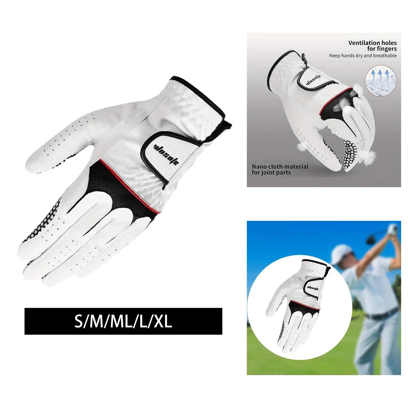 Left Hand Golf Glove for Men with Finger Ventilation Holes Leather Glove Sports Glove for Golf Putting Hiking Outdoor Cycling
Left Hand Golf Glove for Men with Finger Ventilation Holes Leather Glove Sports Glove for Golf Putting Hiking Outdoor Cycling