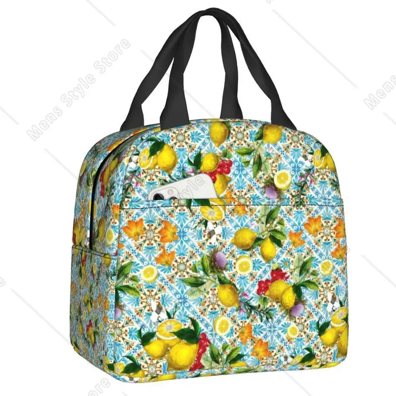 Summer Fruit Lemons Mediterranean Tiles Lunch Bag Leakproof Cooler Thermal Insulated Lunch Box For Women Kids Food Tote Bags
Summer Fruit Lemons Mediterranean Tiles Lunch Bag Leakproof Cooler Thermal Insulated Lunch Box For Women Kids Food Tote Bags