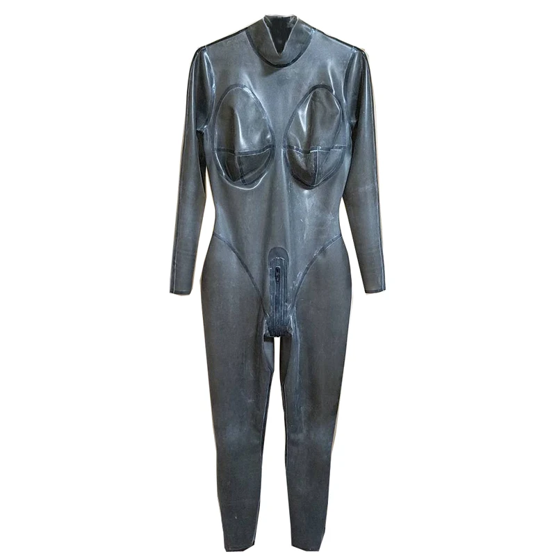 Latex Rubber Suit Black and Clear Latex Catsuit with Chest Cup Handmade Jumpsuit S-LCM169
Latex Rubber Suit Black and Clear Latex Catsuit with Chest Cup Handmade Jumpsuit S-LCM169