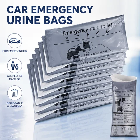 10Pcs 700ml Car Emergency Urine Bags Portable Disposable Pee Bag Mini Toilet Vomit Bag For Men Women Camping Travel